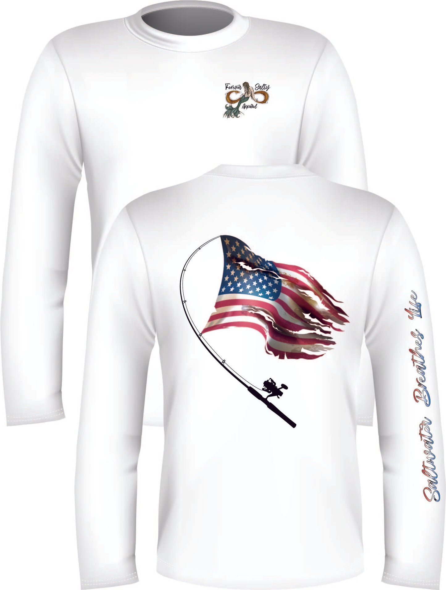 Distressed American Fishing Flag